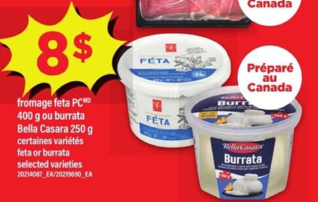 fromage feta PC ou burrata Bella Casara