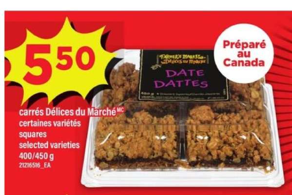 CARRÉS DÉLICES DU MARCHÉ