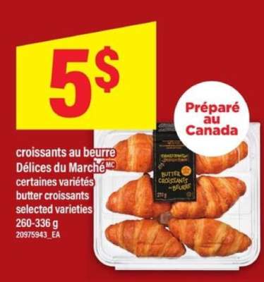 croissants au beurre Délices du Marché