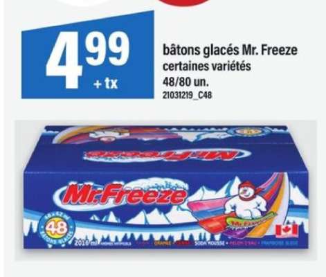 BÂTONS GLACÉS MR. FREEZE