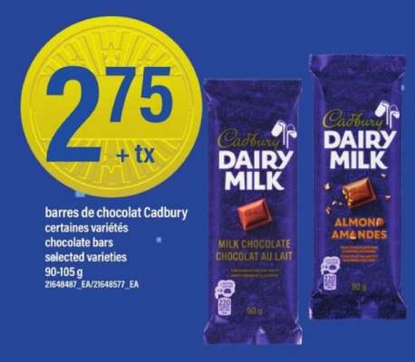 Cadbury Dairy Milk Chocolate Bars
