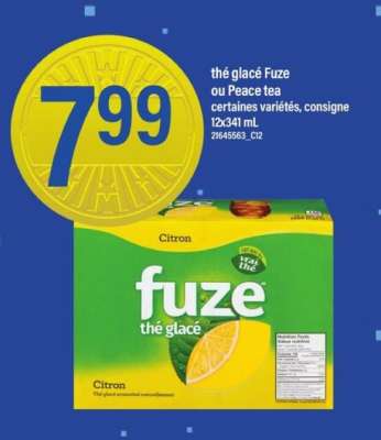 thé glacé Fuze ou Peace Tea