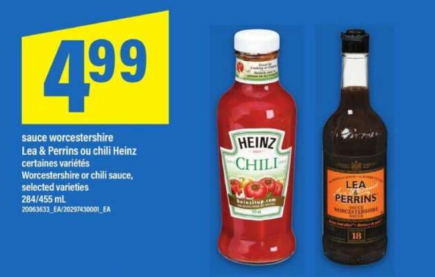 sauce worcestershire Lea & Perrins ou chili Heinz