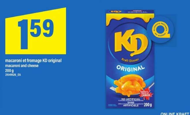macaroni et fromage KD Original