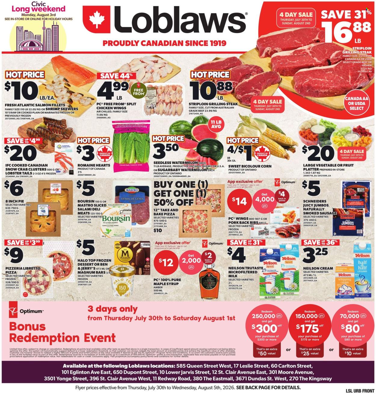 Circulaire Loblaws - 30 Juillet 2026 - 05 Août 2026. Page 1