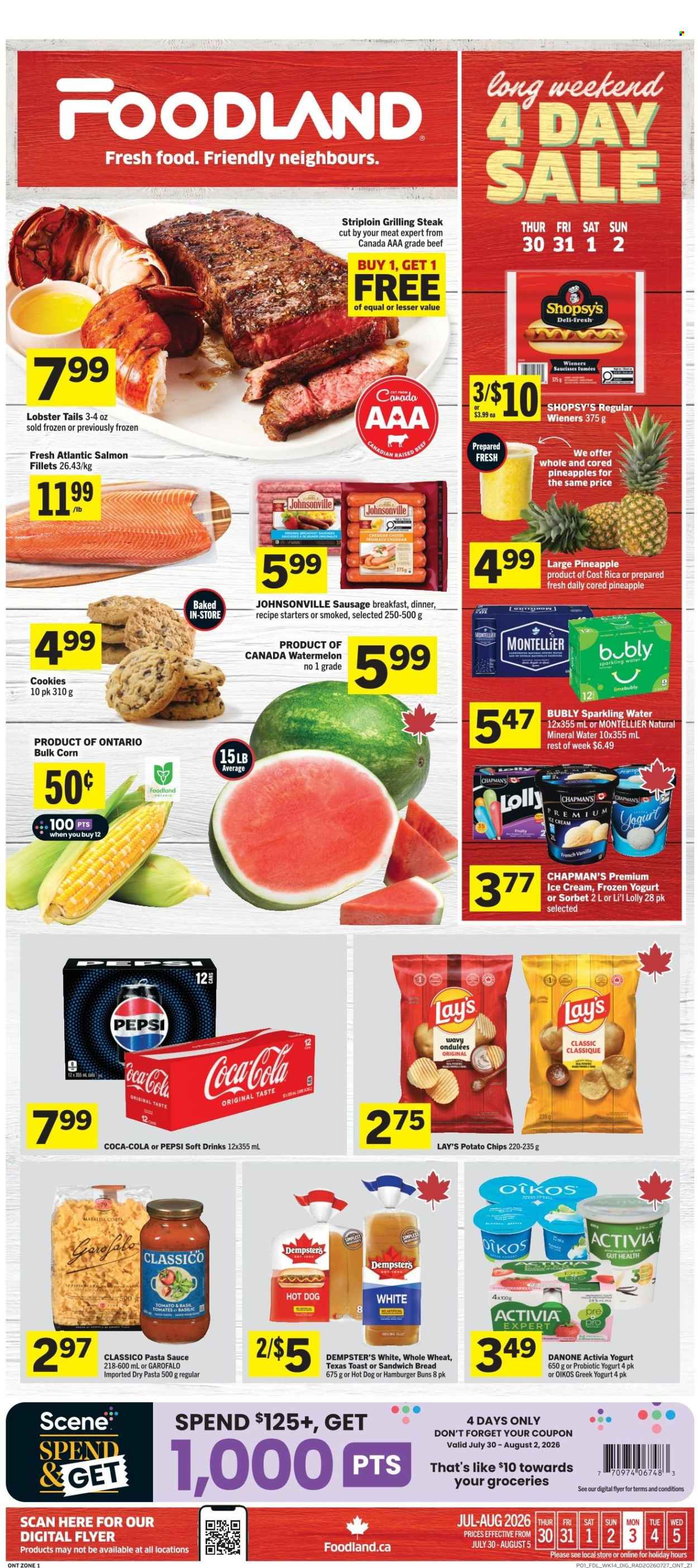 Circulaire Foodland - 30 Juillet 2026 - 05 Août 2026. Page 1