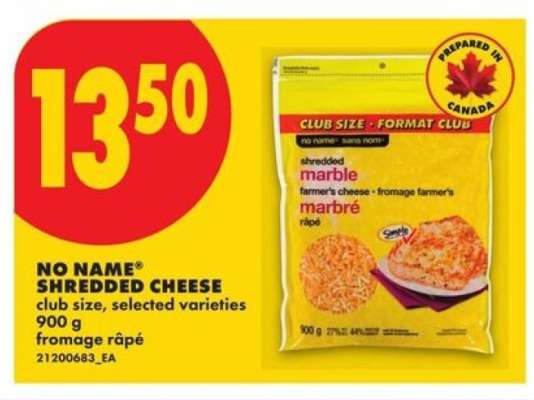 NO NAME® SHREDDED CHEESE