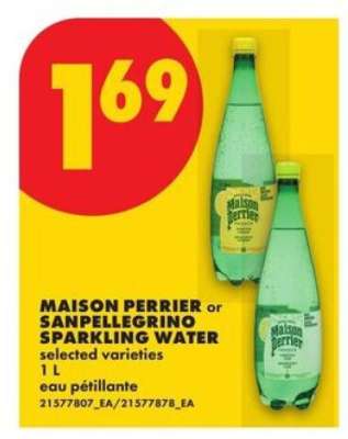 MAISON PERRIER or SANPELLEGRINO SPARKLING WATER