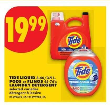 Tide Liquid, Pods or Flings Laundry Detergent