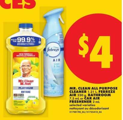 Mr. Clean All Purpose Cleaner, Febreze Air