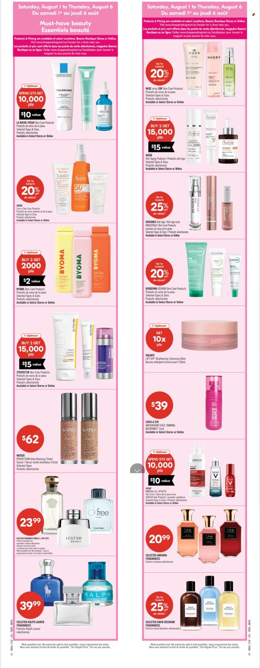 Circulaire Shoppers Drug Mart - 01 Août 2026 - 06 Août 2026. Page 2