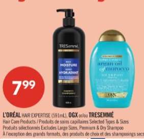 L'ORÉAL HAIR EXPERTISE (59 LmL), OGX et/ou TRESEMMÉ
