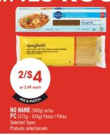 NO NAME or PC Pasta