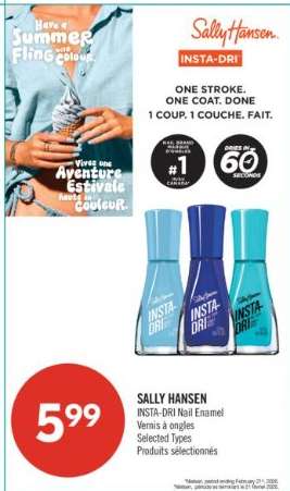 SALLY HANSEN INSTA-DRI NAIL ENAMEL