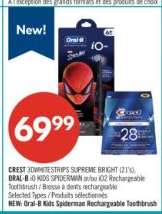 ORAL-B iO KIDS SPIDERMAN or/iO2 Rechargeable Toothbrush