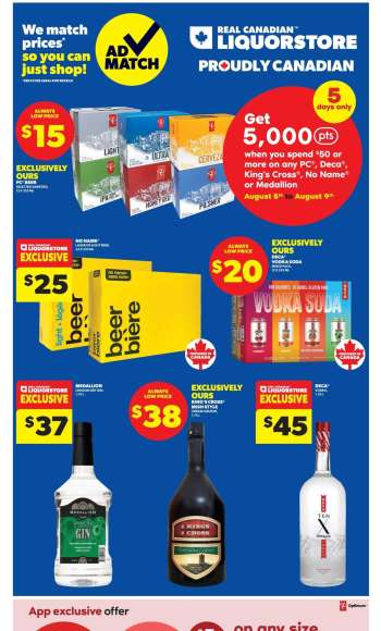 Circulaire Real Canadian Liquorstore - 05 Août 2026 - 09 Août 2026.