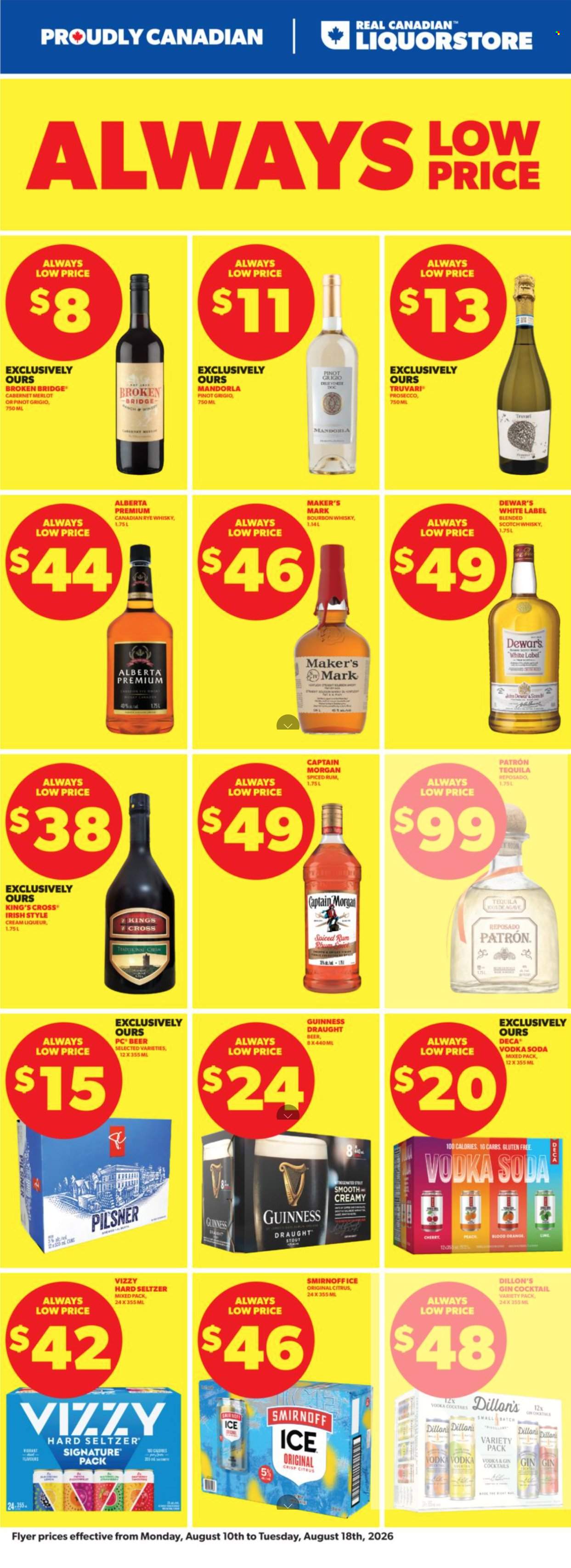 Circulaire Real Canadian Liquorstore - 10 Août 2026 - 18 Août 2026. Page 1