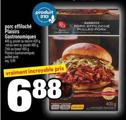 PORC EFFILOCHÉ PLAISIRS GASTRONOMIQUES