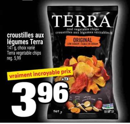 CROUSTILLES AUX LÉGUMES TERRA