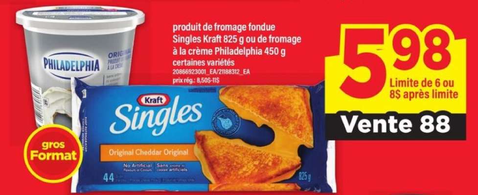 Kraft Singles & Philadelphia
