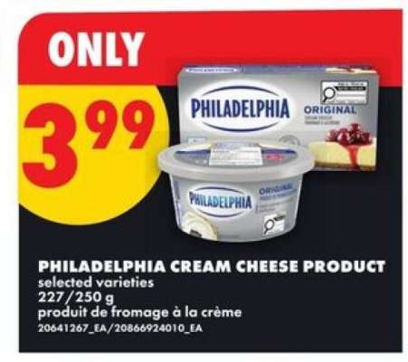 PHILADELPHIA CREAM CHEESE PRODUCT