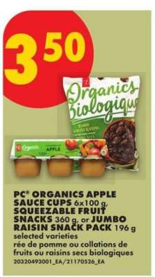 PC Organics Apple Sauce Cups