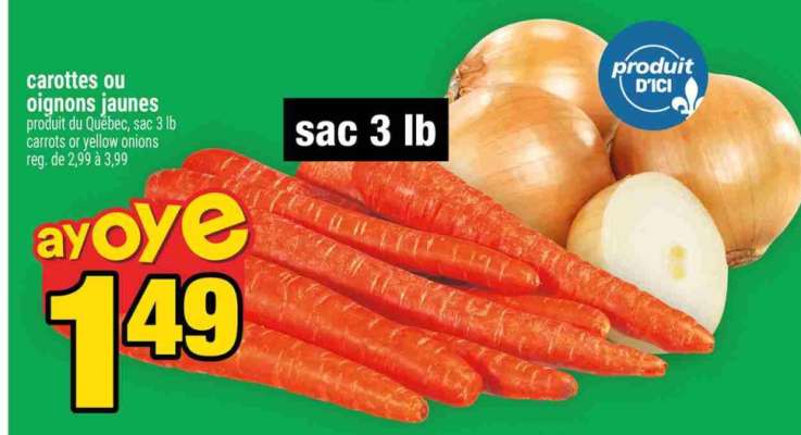 CAROTTES ou OIGNONS JAUNES