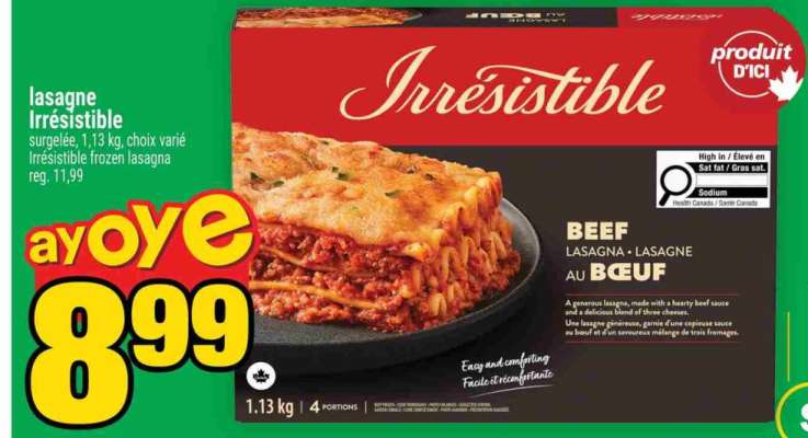 LASAGNE IRRÉSISTIBLE