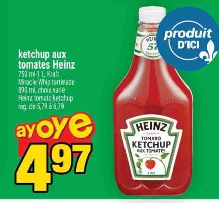 Ketchup aux tomates Heinz
