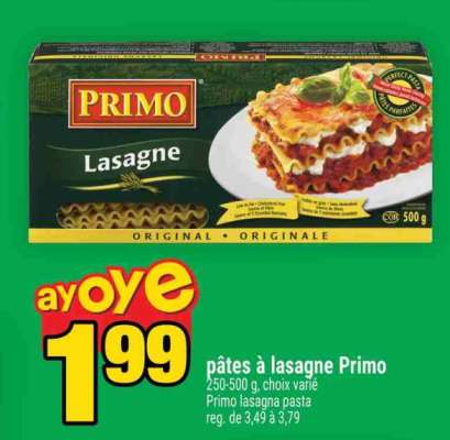 PÂTES À LASAGNE PRIMO