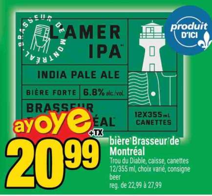 bière Brasseur de Montréal