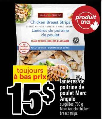 Lanières de poitrine de poulet Marc Angelo