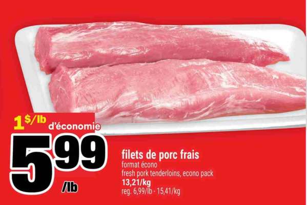 FILETS DE PORC FRAIS