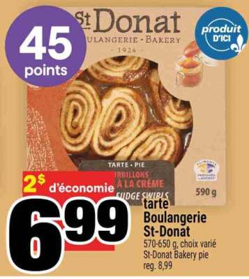 TARTE BOULANGERIE ST-DONAT