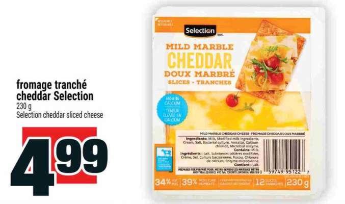 fromage tranché cheddar Selection