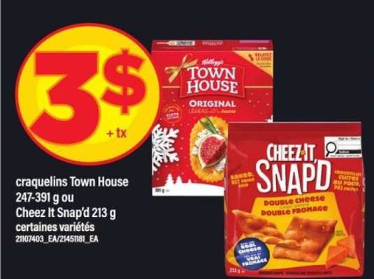 Craquelins Town House ou Cheez It Snap'd