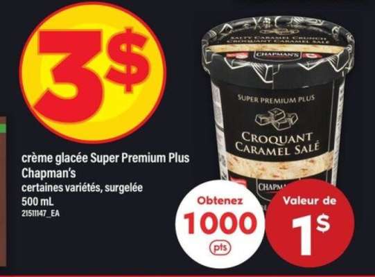 CRÈME GLACÉE SUPER PREMIUM PLUS CHAPMAN'S