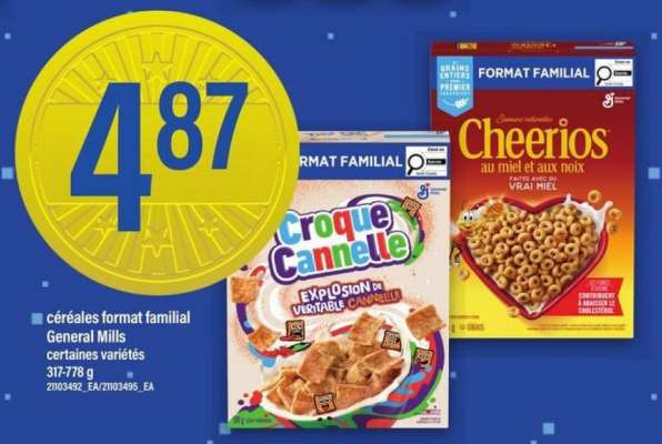 céréales format familial General Mills
