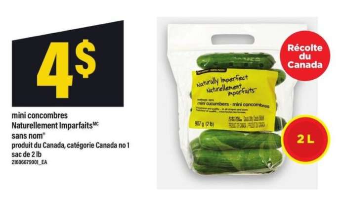 mini concombres Naturellement imparfaits