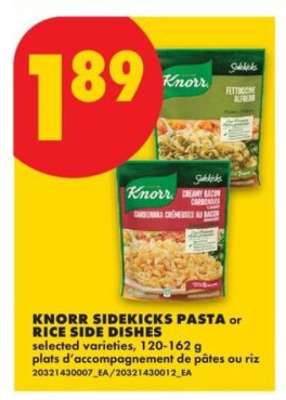 KNORR SIDEKICKS PASTA or RICE SIDE DISHES