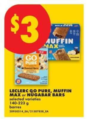 LECLERC GO PURE, MUFFIN MAX or NÜGABAR BARS