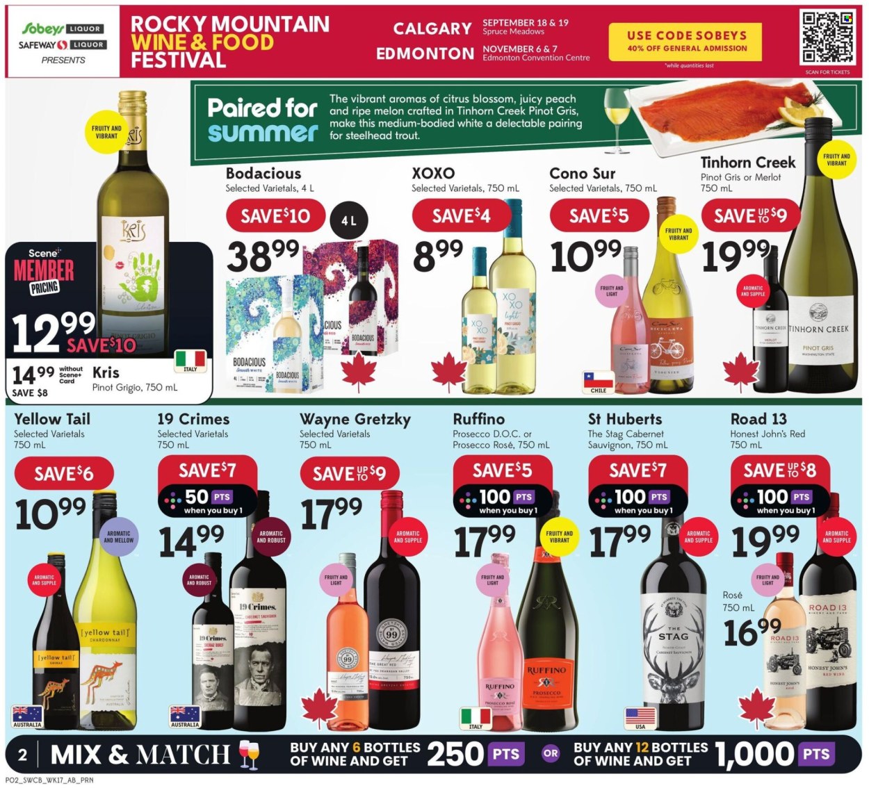 Circulaire Sobeys Liquor - 20 Août 2026 - 26 Août 2026. Page 2