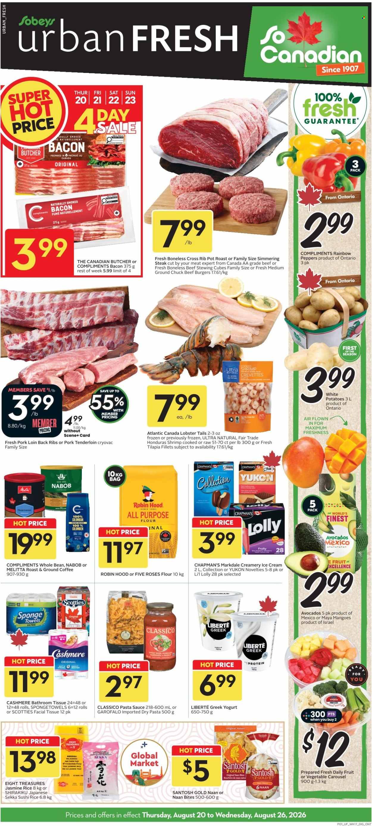 Circulaire Sobeys Urban Fresh - 20 Août 2026 - 26 Août 2026. Page 1