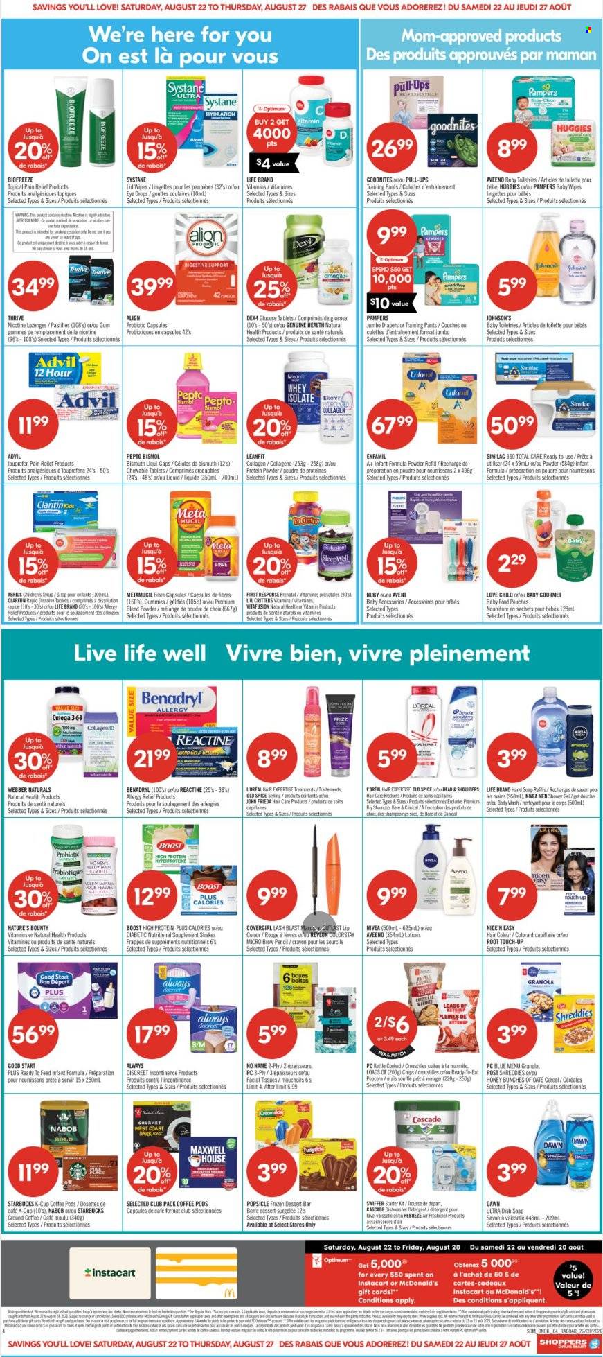 Circulaire Shoppers Drug Mart - 22 Août 2026 - 27 Août 2026. Page 9
