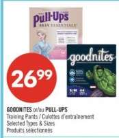 GOODNITES or PULL-UPS
