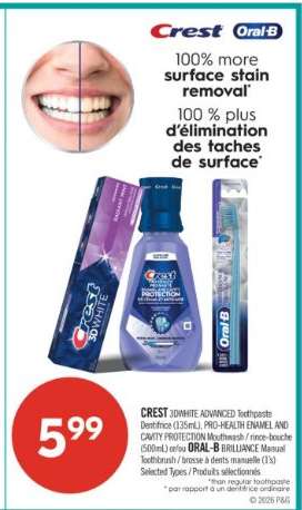 CREST 3DWHITE ADVANCED TOOTHPASTE