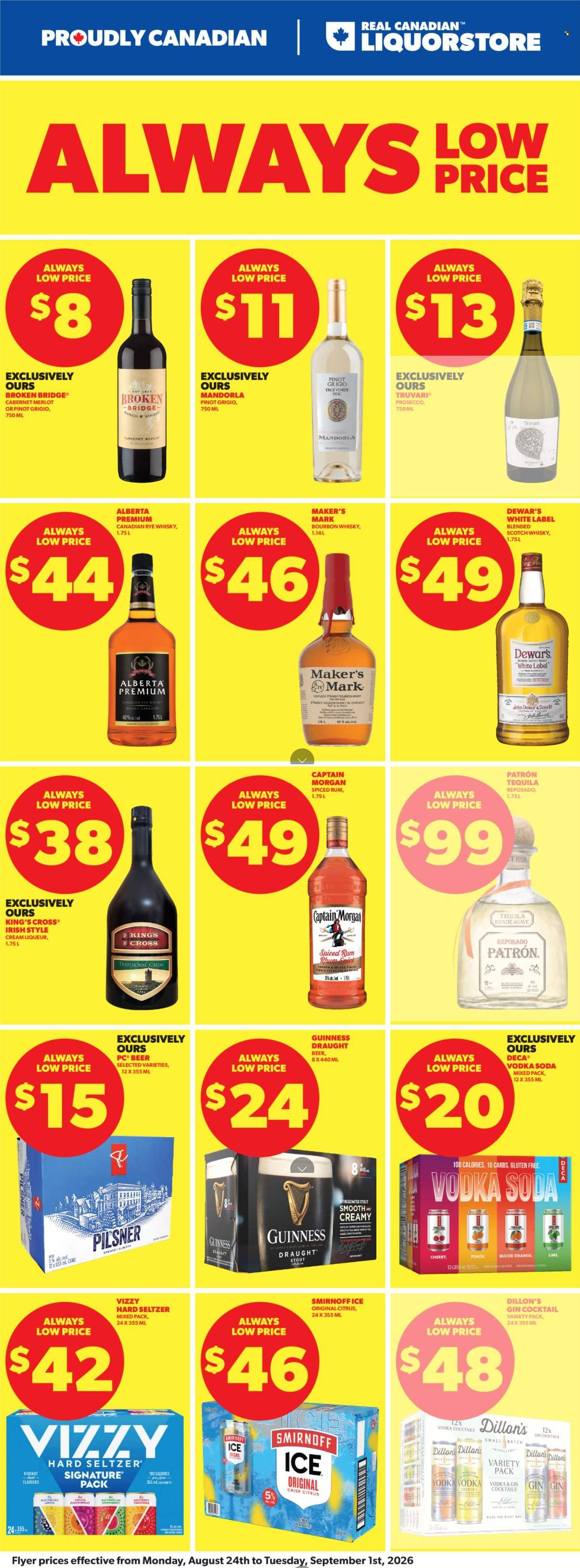 Circulaire Real Canadian Liquorstore - 24 Août 2026 - 01 Septembre 2026. Page 1