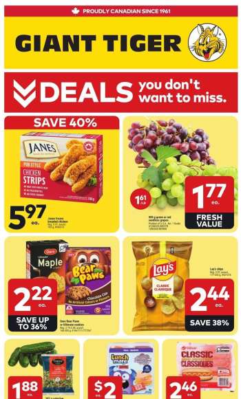Circulaire Giant Tiger - 26 Août 2026 - 01 Septembre 2026.