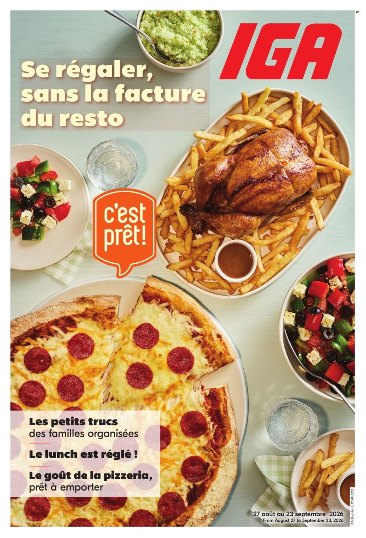 Circulaire IGA - 27 Août 2026 - 23 Septembre 2026. Page 1