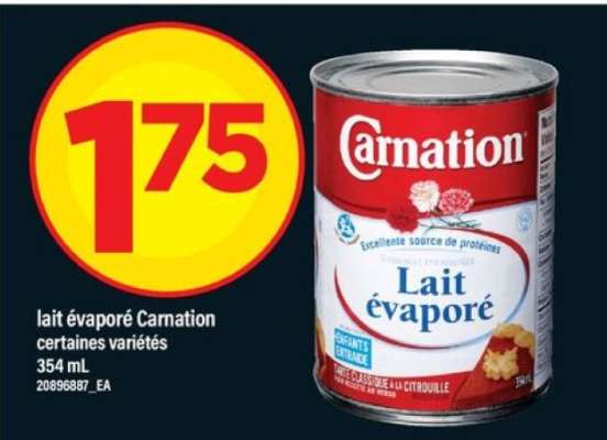 LAIT ÉVAPORÉ CARNATION